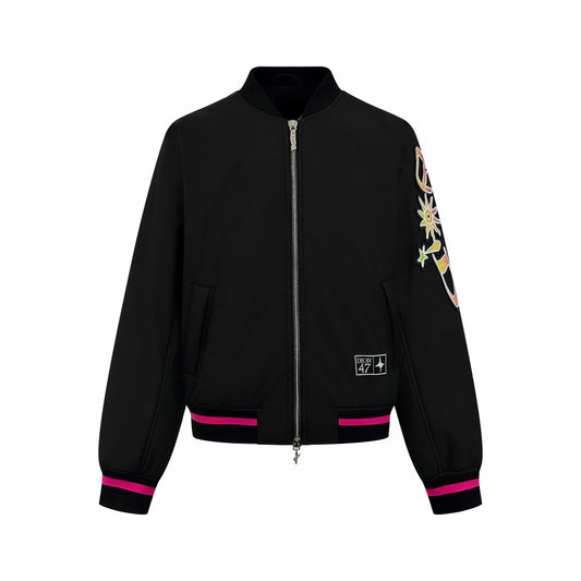 2026 New Release CD No. 47 Neon Pink Trim Baseball Jacket (BB702-C30)