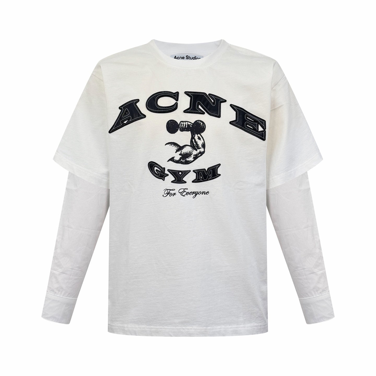 2026 New Acn Distressed Logo Faux Two-Piece Long Sleeve (25286-A90)
