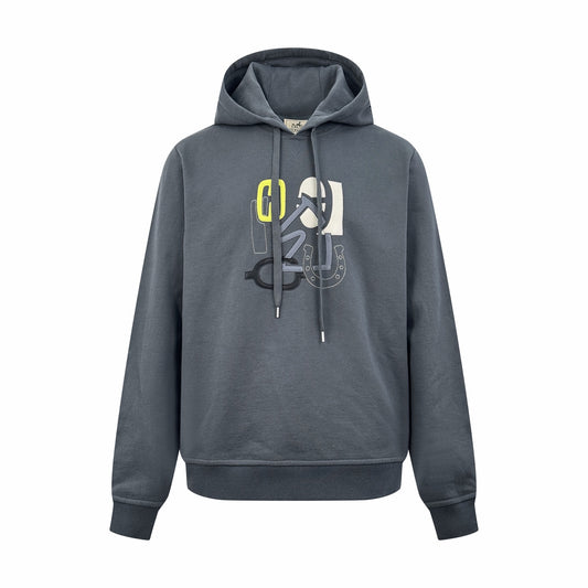 2026 New H Patch Leather Hooded Sweatshirt (25350-B40)