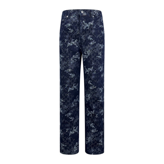 2026 New Arrival: GU All-Over Print Denim Trousers (MM097-B65)