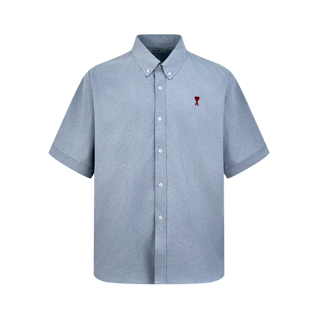 2026 New Heart A Embroidered Box-Cut Shirt (MM066-A55)