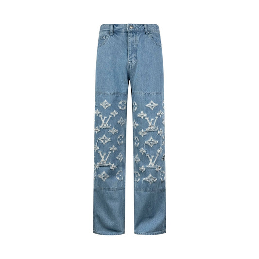 2026 New Arrival LY Washed Distressed Jeans (MM014-C30)