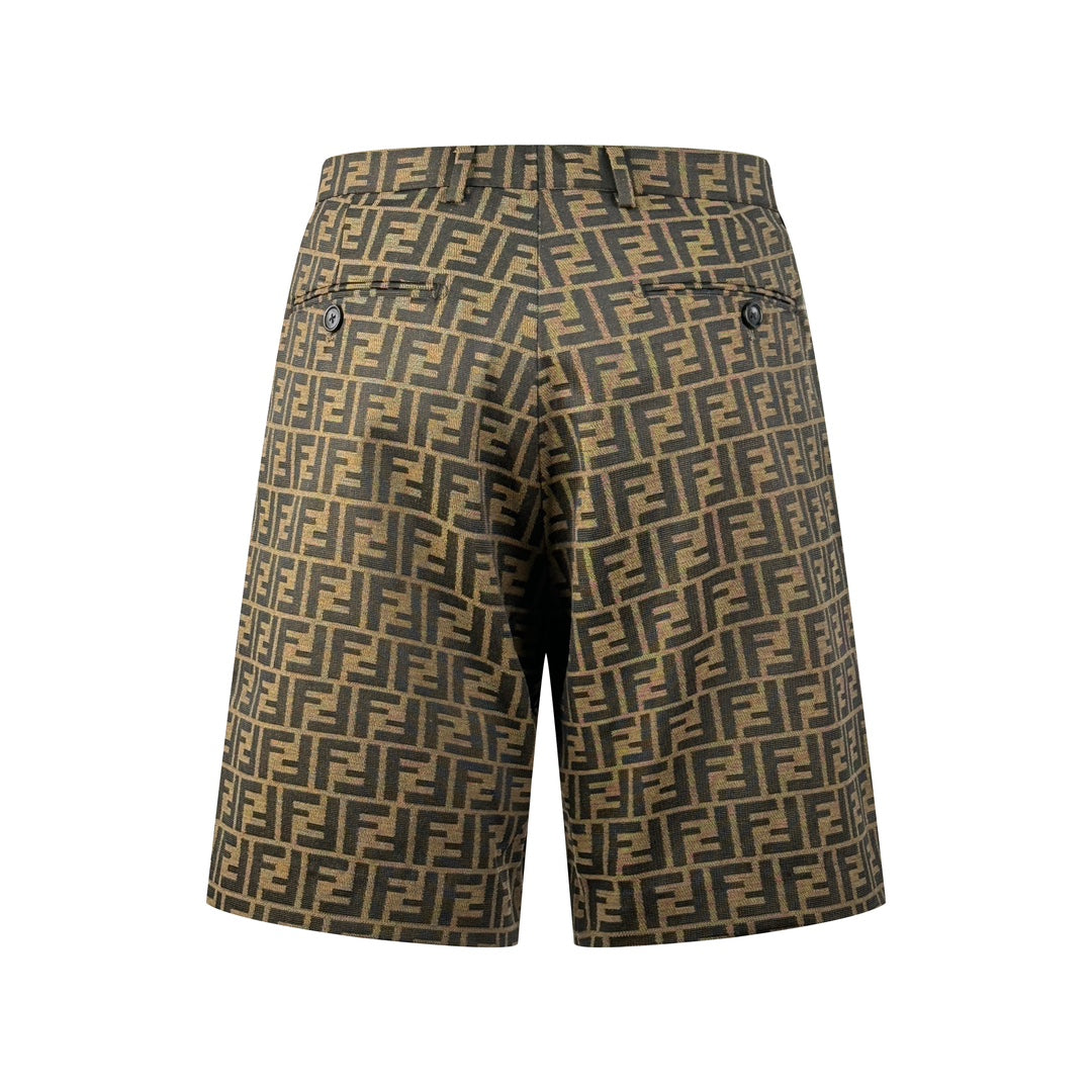 2026 New Arrival: FF All-Over Monogram Print Shorts (55012-A90)