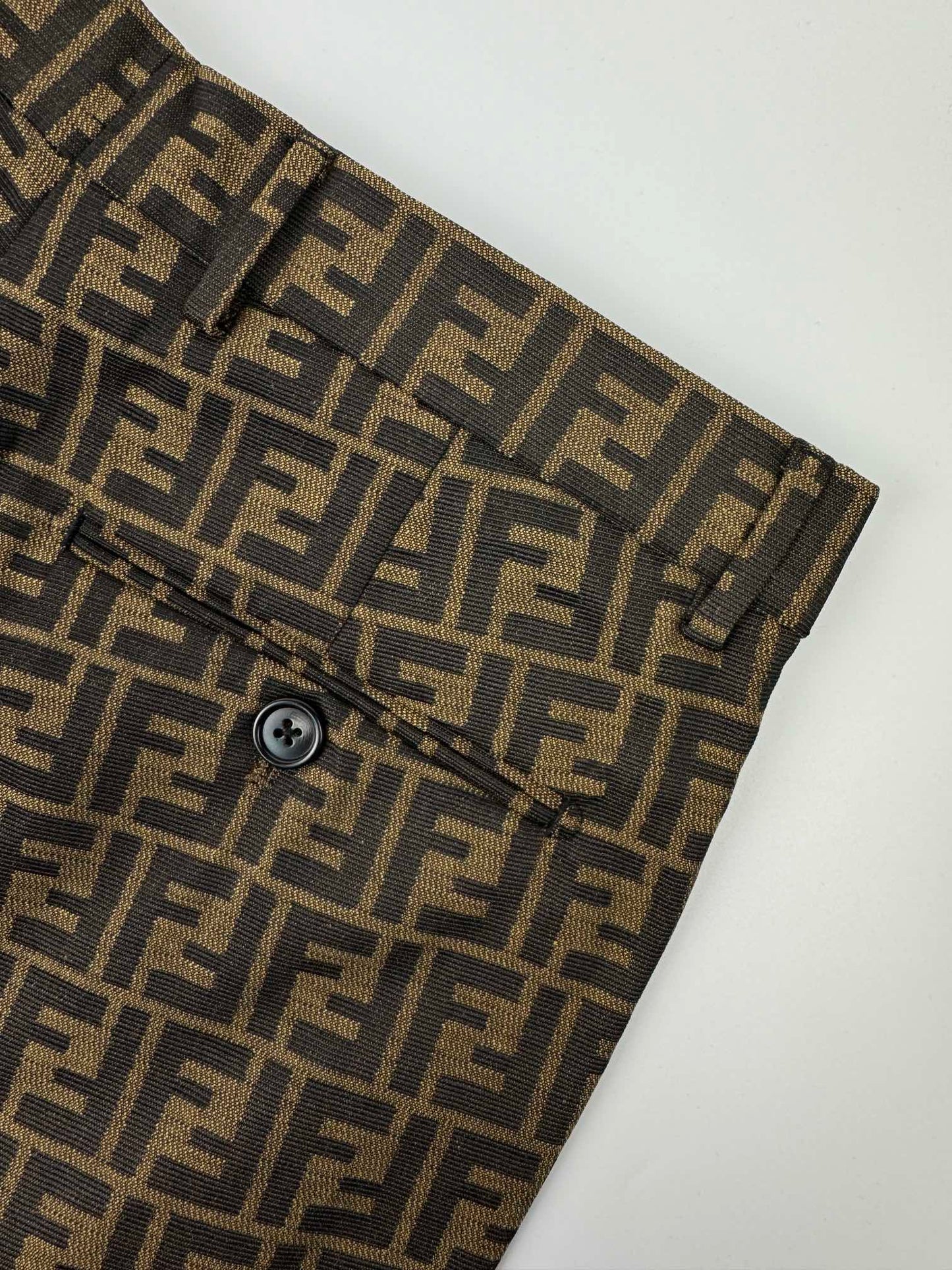 2026 New Arrival: FF All-Over Monogram Print Shorts (55012-A90)