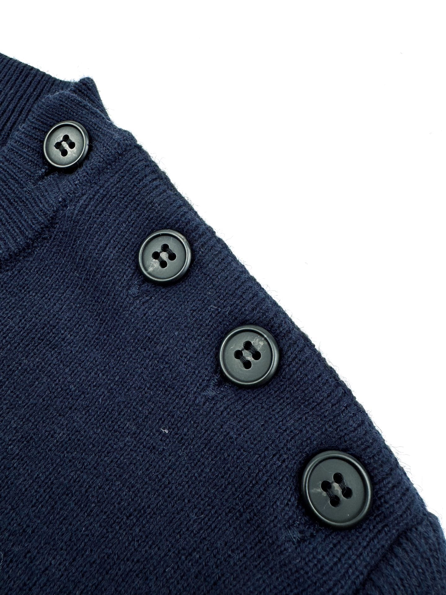 2026 New Triangle Brand Striped Embroidered Button-Side-Opening Jumper (25342-B35)