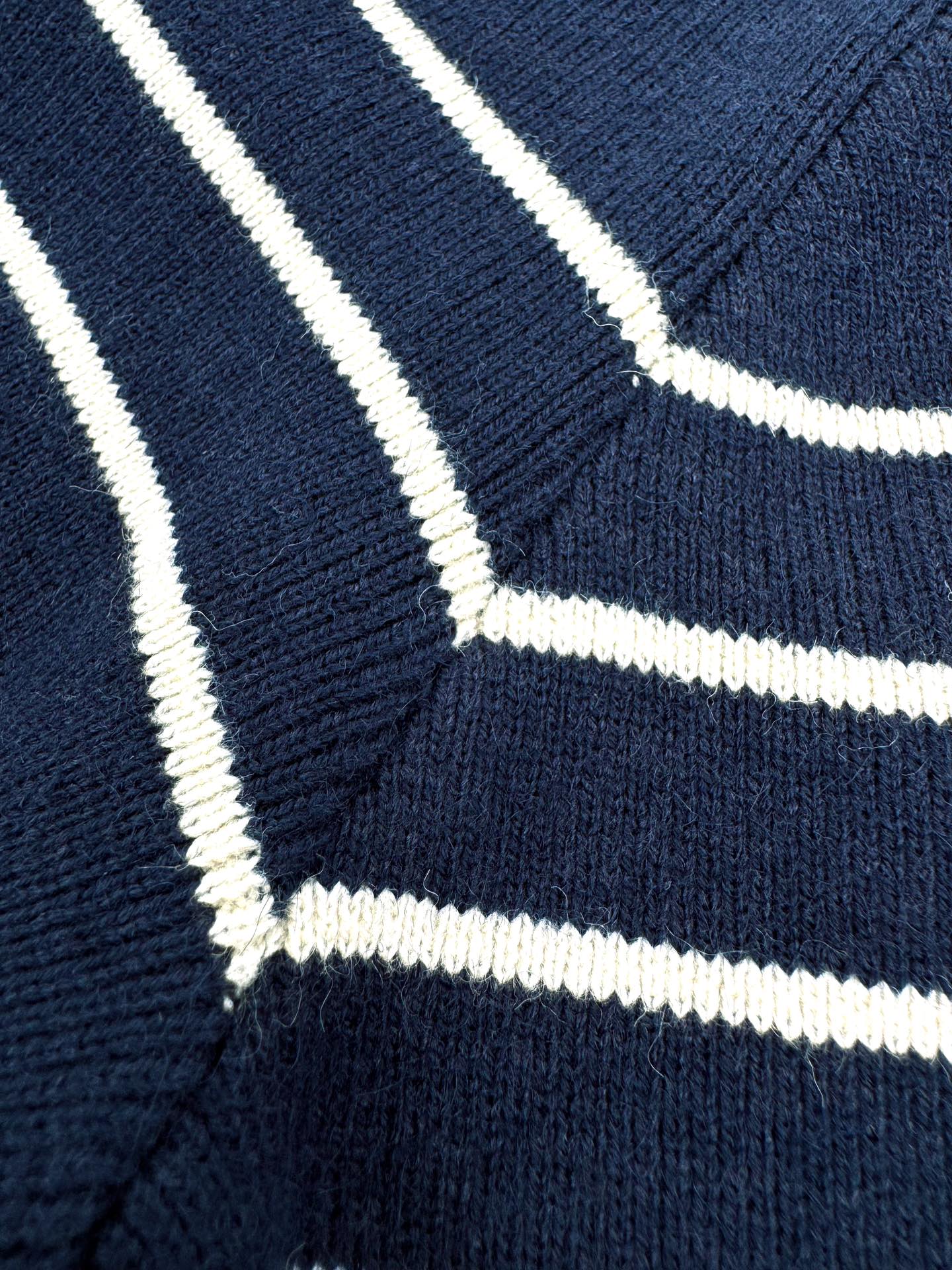 2026 New Triangle Brand Striped Embroidered Button-Side-Opening Jumper (25342-B35)