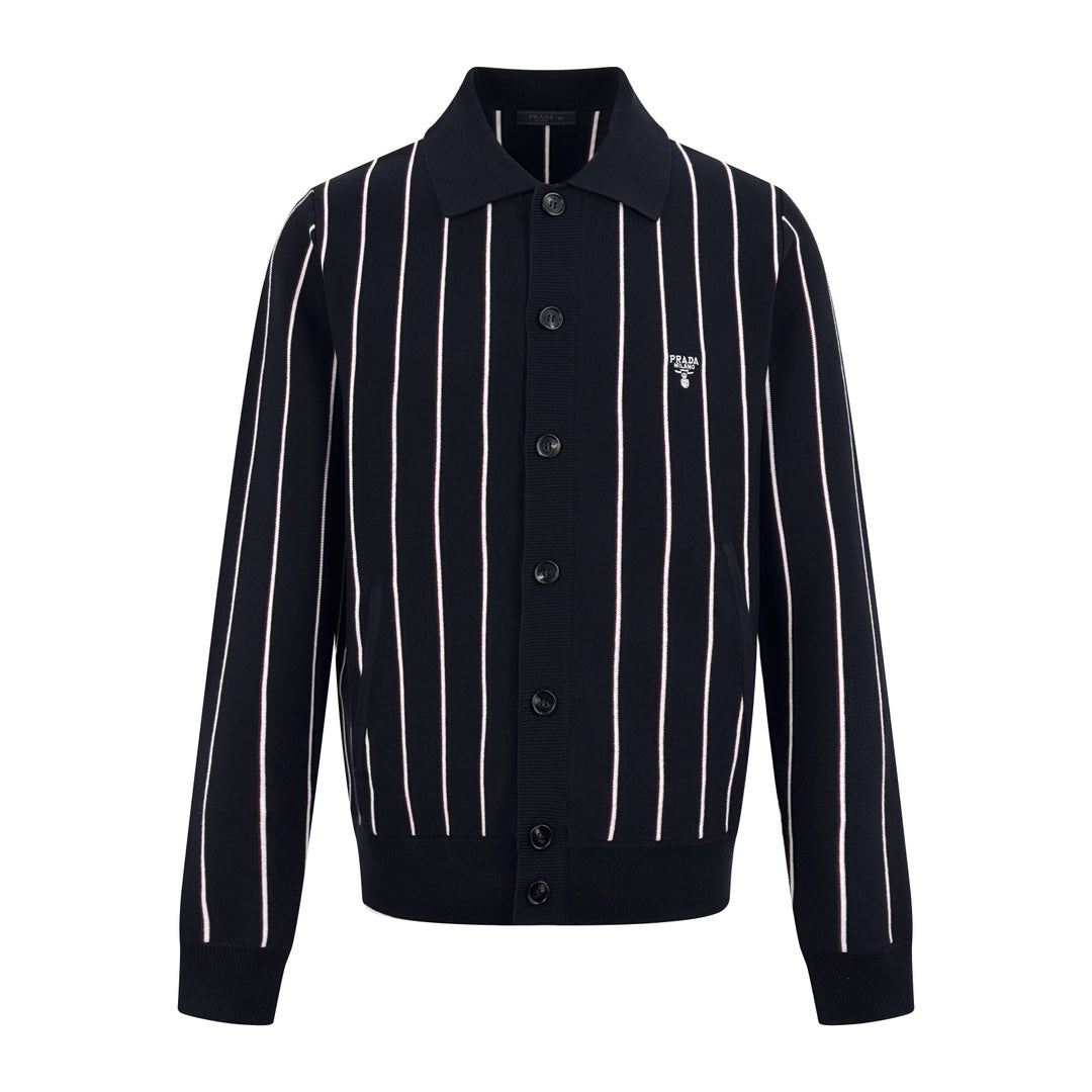 2026 New Triangle Brand Striped Embroidered Long-Sleeved Jumper (25318-B95)