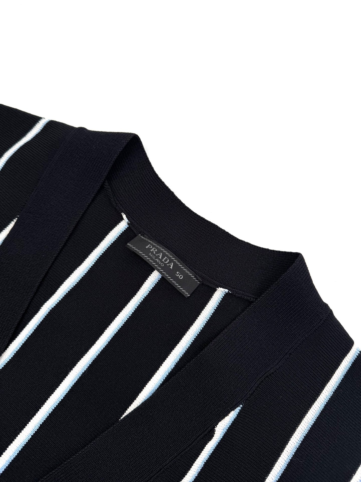 2026 New Triangle Brand Striped Embroidered Cardigan (25306-B90)