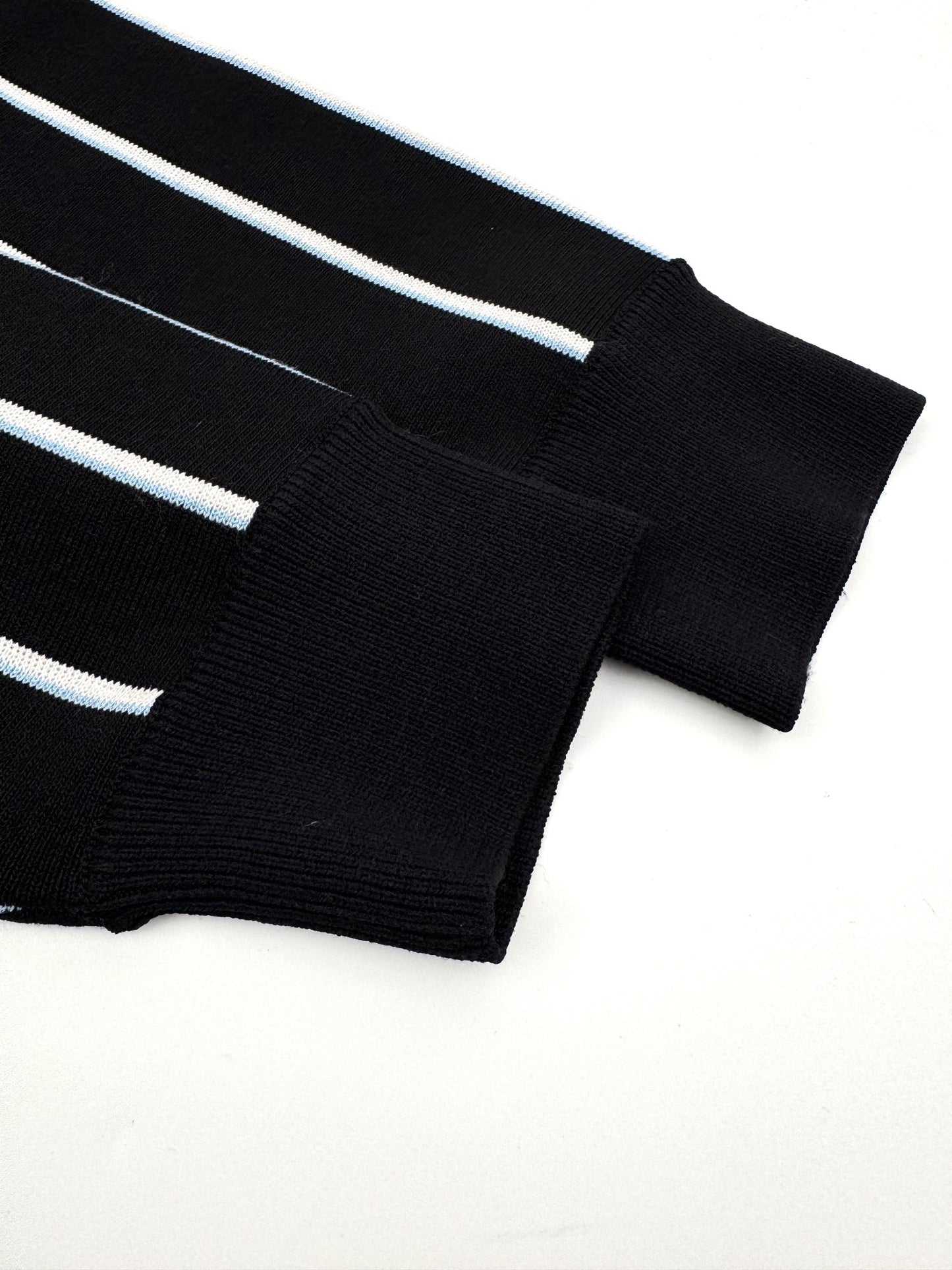 2026 New Triangle Brand Striped Embroidered Cardigan (25306-B90)