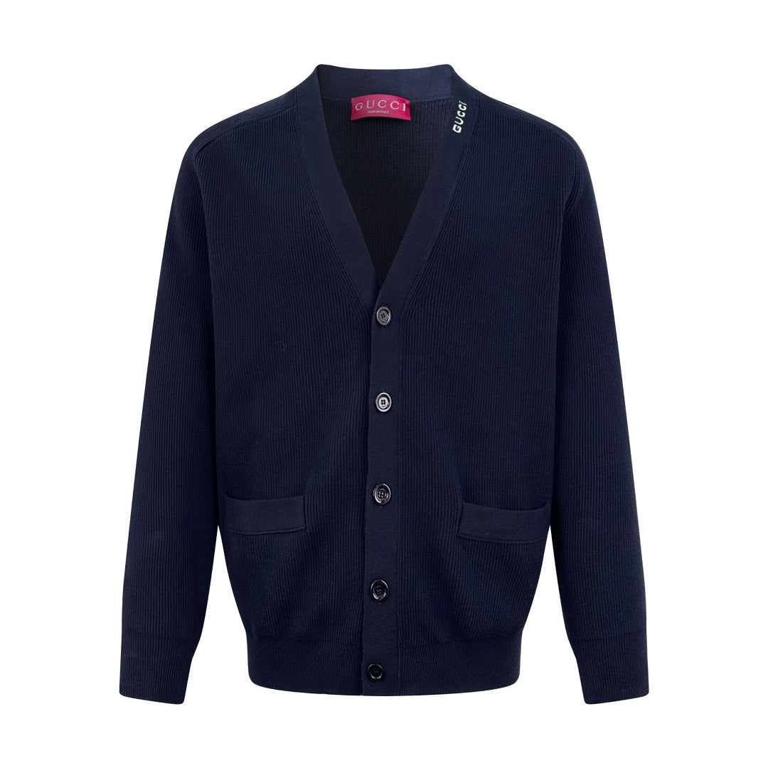 2026 New Arrival GU Embroidered Knitted Cardigan (25195-B60)