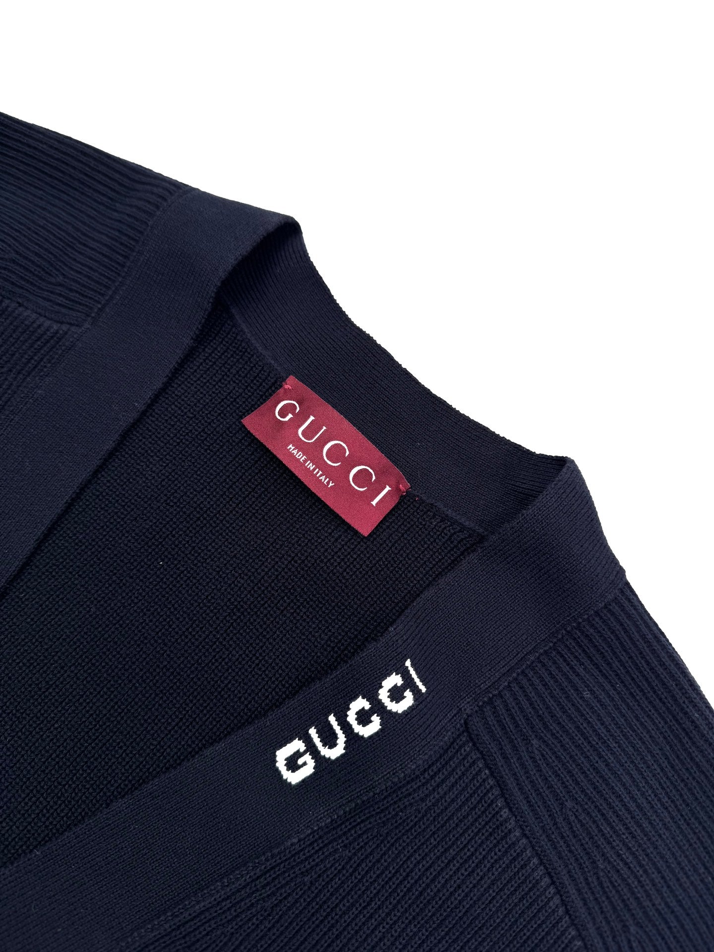 2026 New Arrival GU Embroidered Knitted Cardigan (25195-B60)