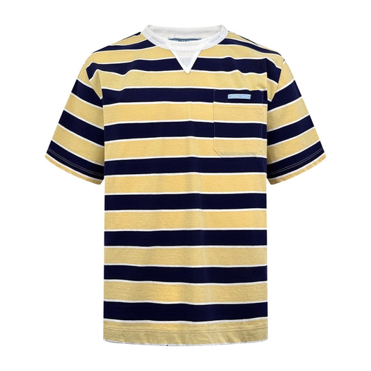 2026 New Triangle Brand Striped Short-Sleeved T-Shirt with Pockets (CC952-A20)