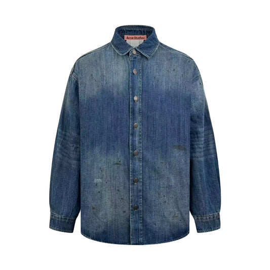 2026 New Acn Splash-Painted Distressed Denim Shirt (BB801-B55)