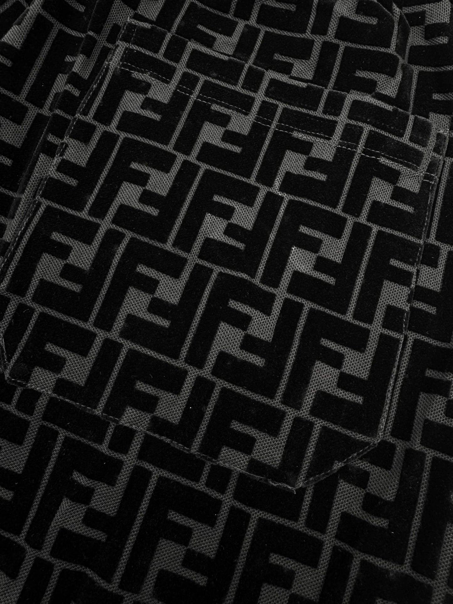 2026 New FF Black Flocked Shorts (30011-A60)