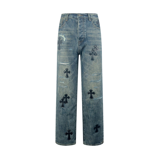2026 New CH Cross Logo Distressed Jeans (CC963-C60)