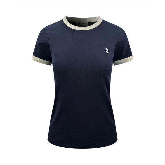 2026 Women’s Saint L Embroidered Patchwork Short-Sleeved T-Shirt (FF722)
