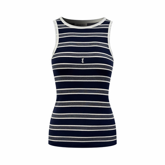 2026 Women’s Saint L Logo Embroidered Striped Tank Top (FF728)