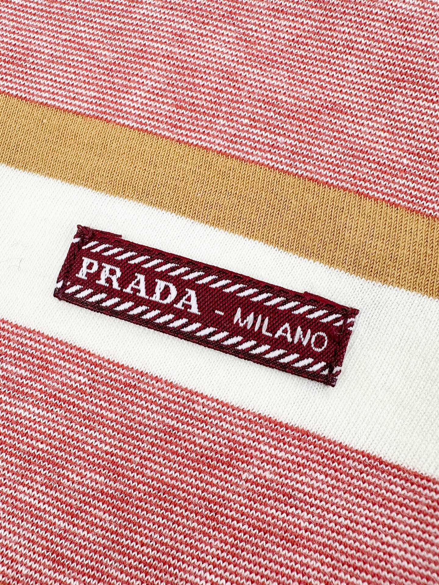2026 Women’s Triangle Brand Logo Striped Short-Sleeved T-Shirt (FF709)