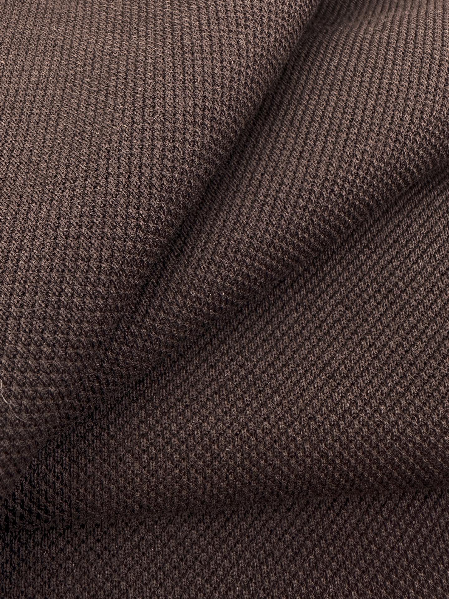2026 New Triangle Brand Besticktes Poloshirt aus Wollmischung mit Reißverschluss vorne (25127-A70)