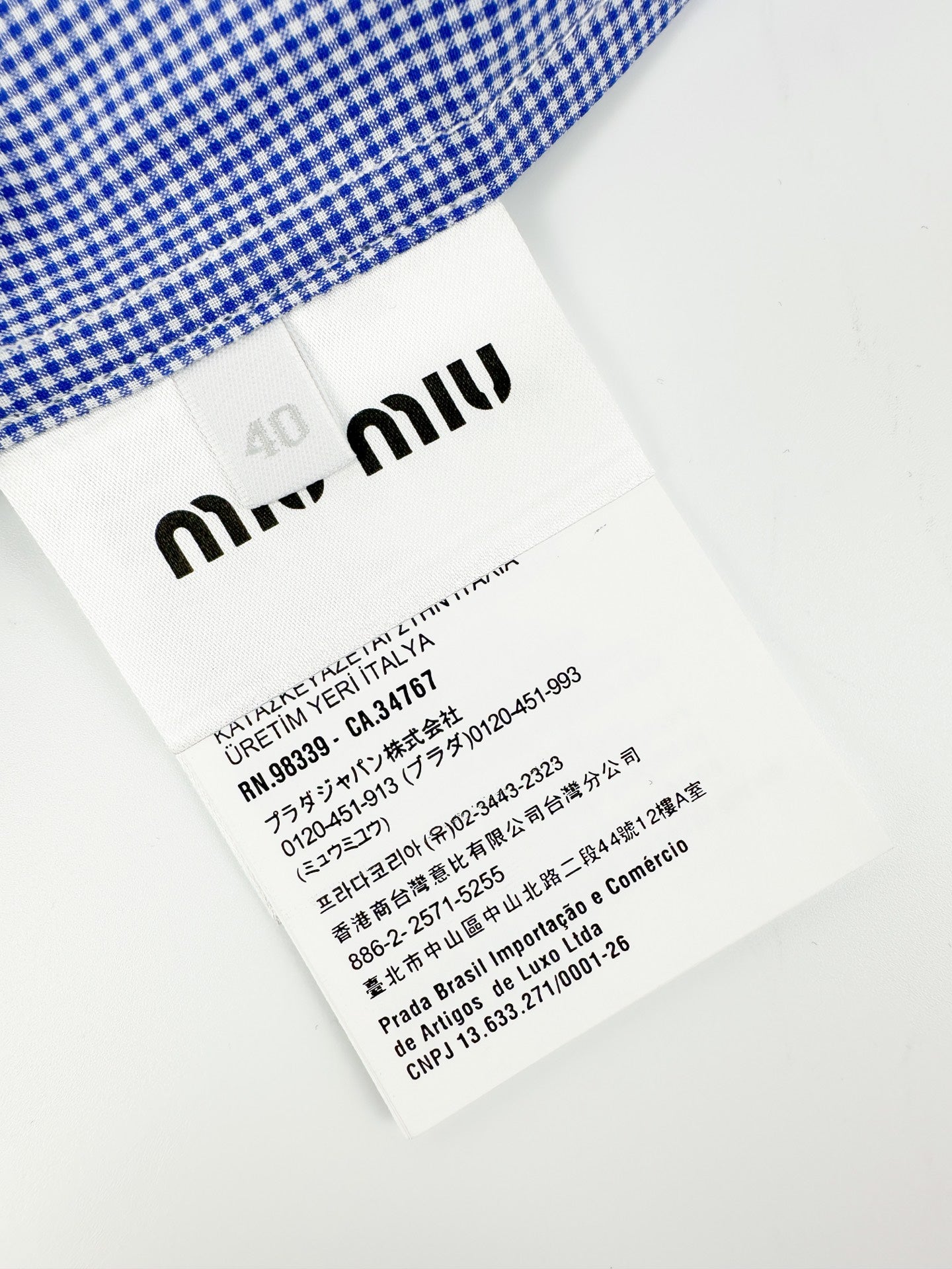 2026 Women’s MM Logo Check Short-Sleeved Shirt (FF723)