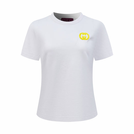 2026 Women’s GU Embellished Interlocking Short-Sleeved Top (DD107)