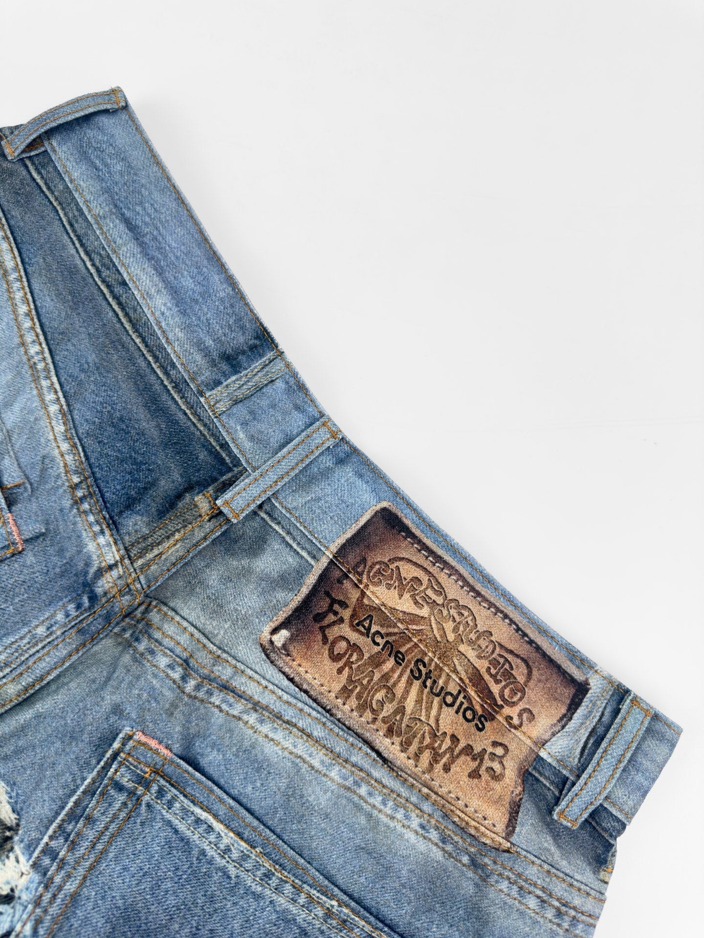 2026 Women’s Acn Optical Illusion Print Dyed Denim Shorts (FF721)