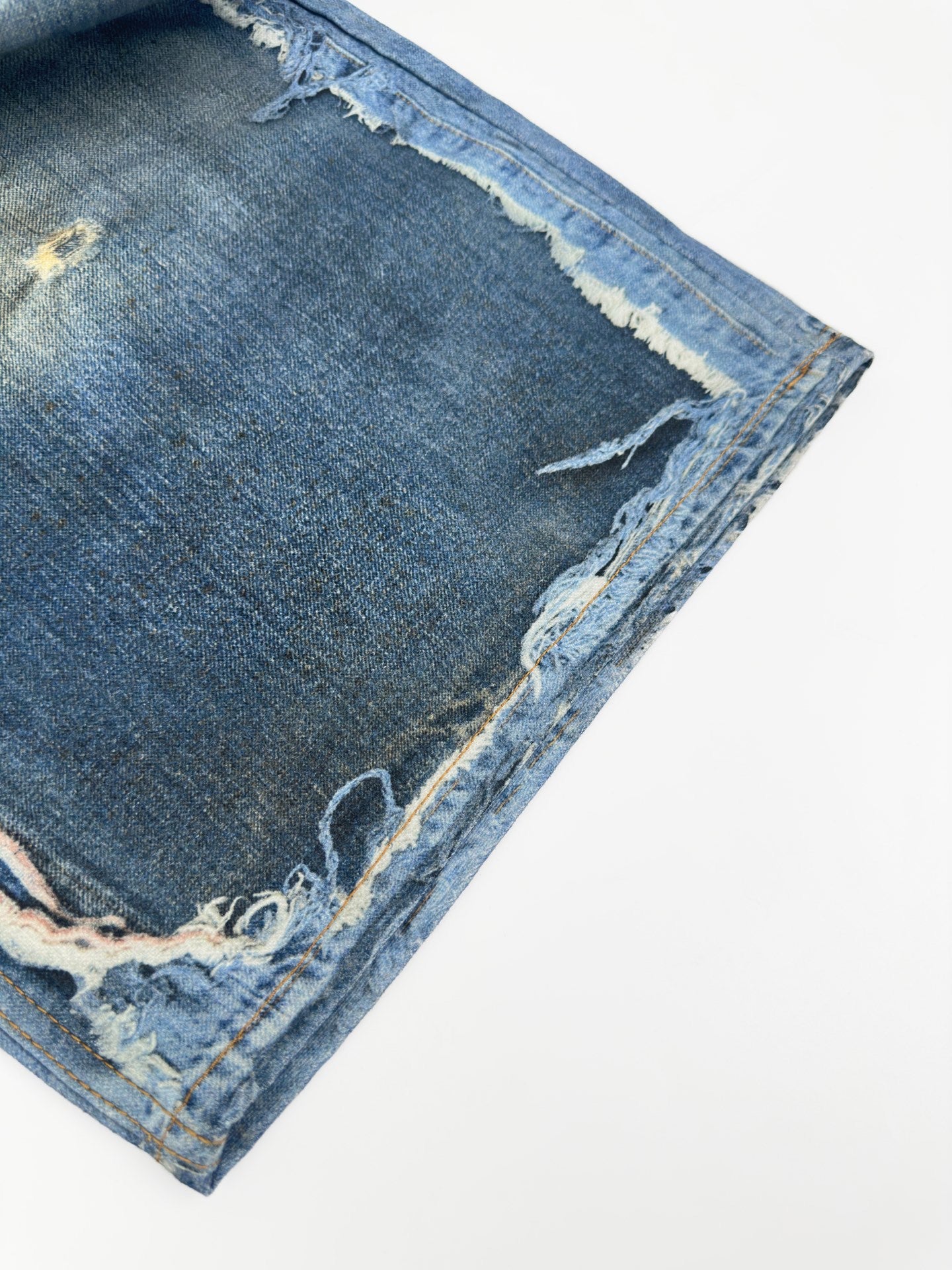 2026 Women’s Acn Optical Illusion Print Dyed Denim Shorts (FF721)