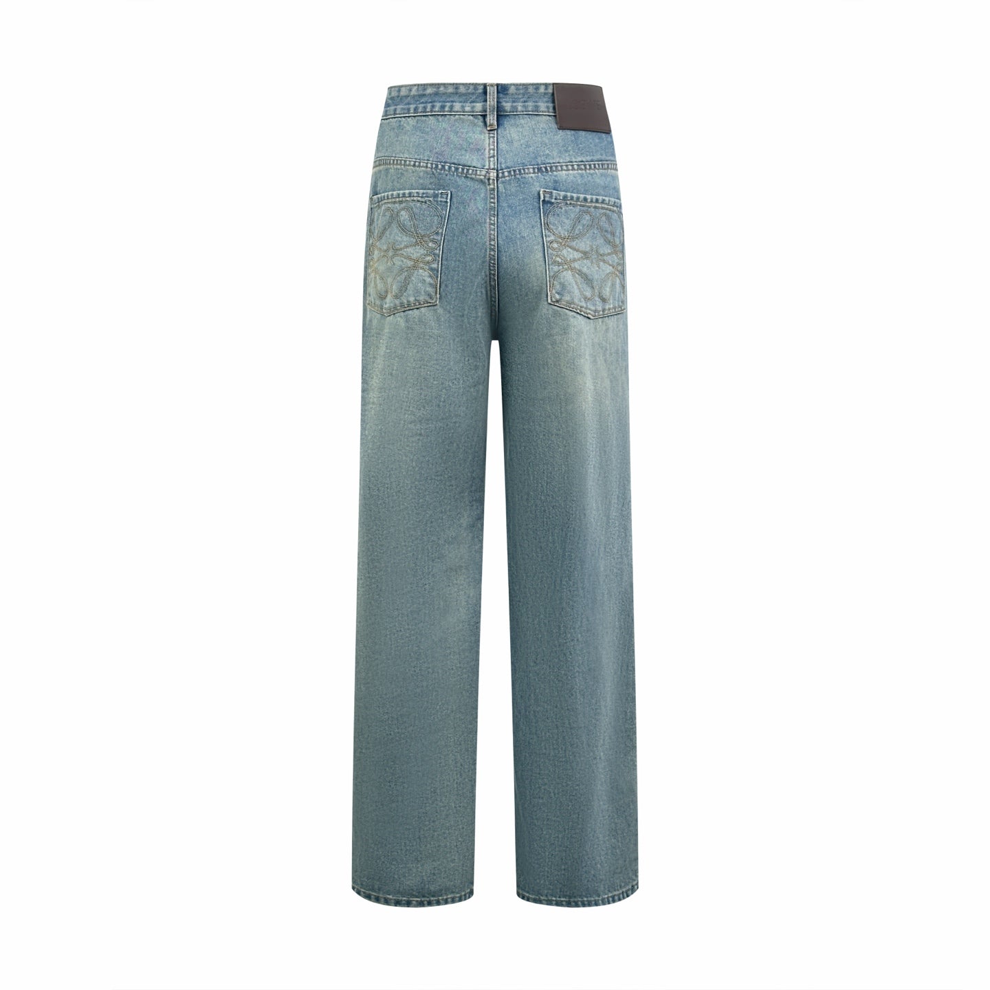 2026 Women’s Way Embroidered Leather-Tagged Jeans (EE414)