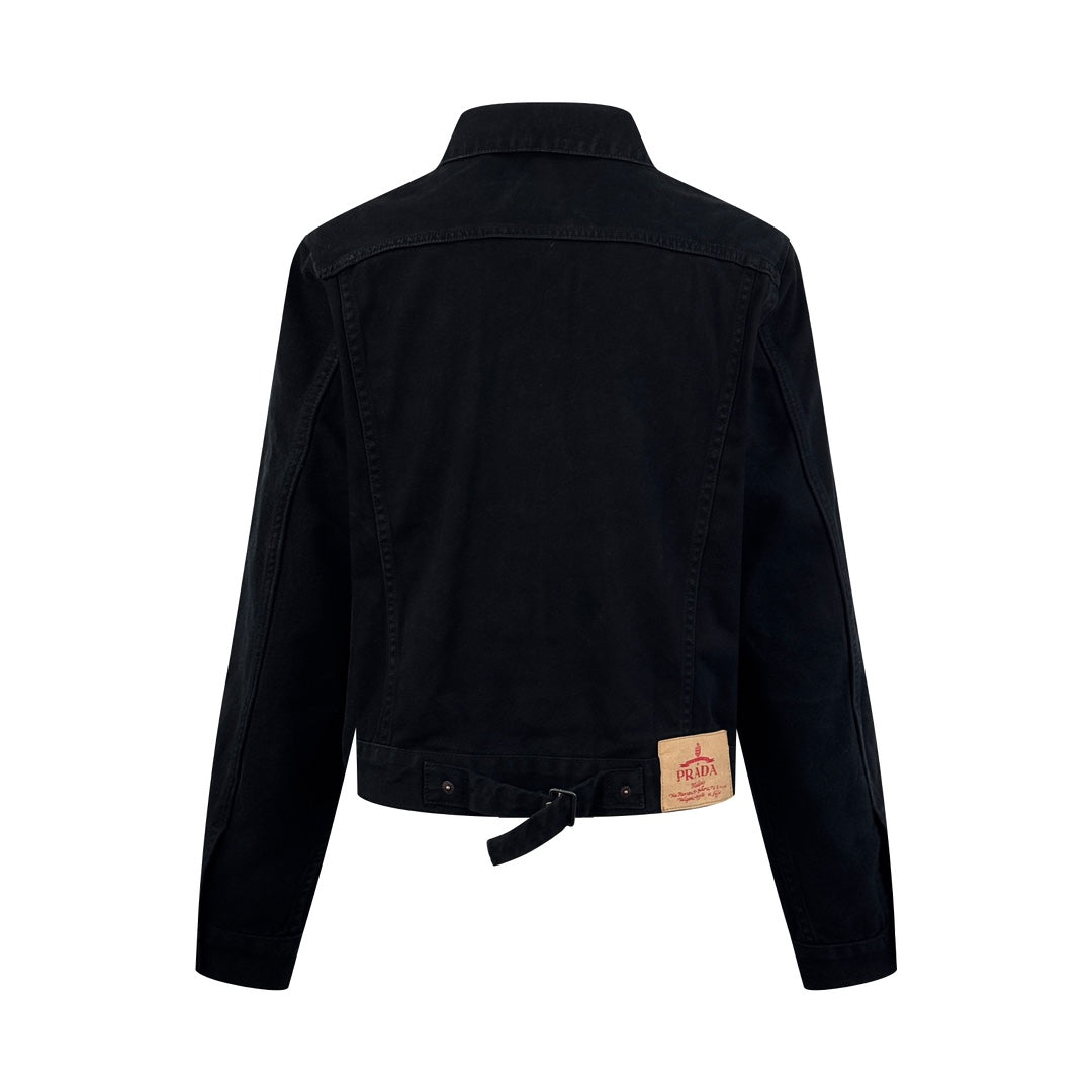 2026 New Triangle Brand Logo Denim Jacket (25301-B80)