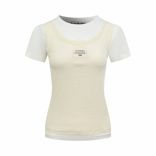 2026 Women's Acn Faux Two-Piece Short-Sleeved Top (FF701)