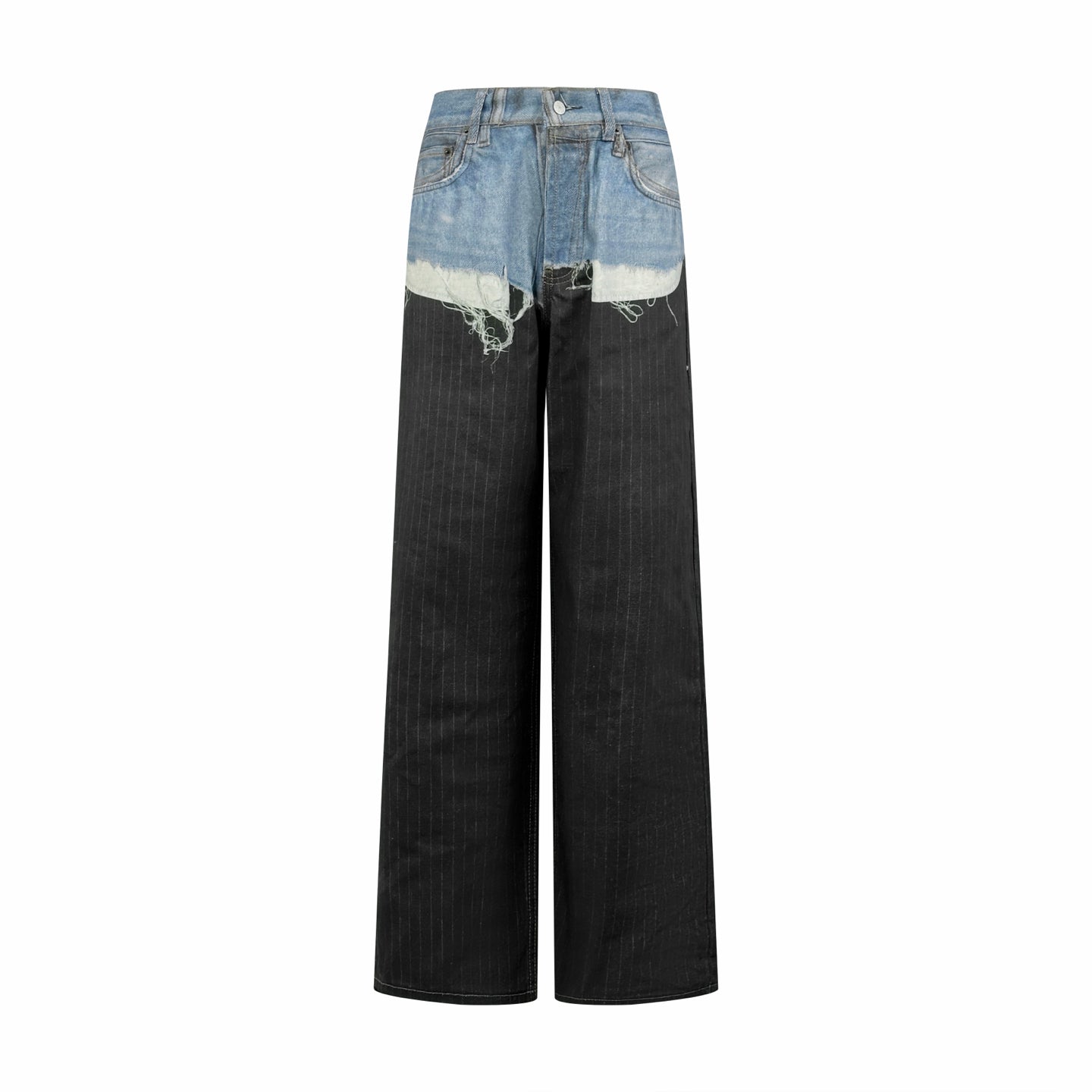 2026 Women's Acn Optical Illusion Striped Dyed Jeans (FF715)