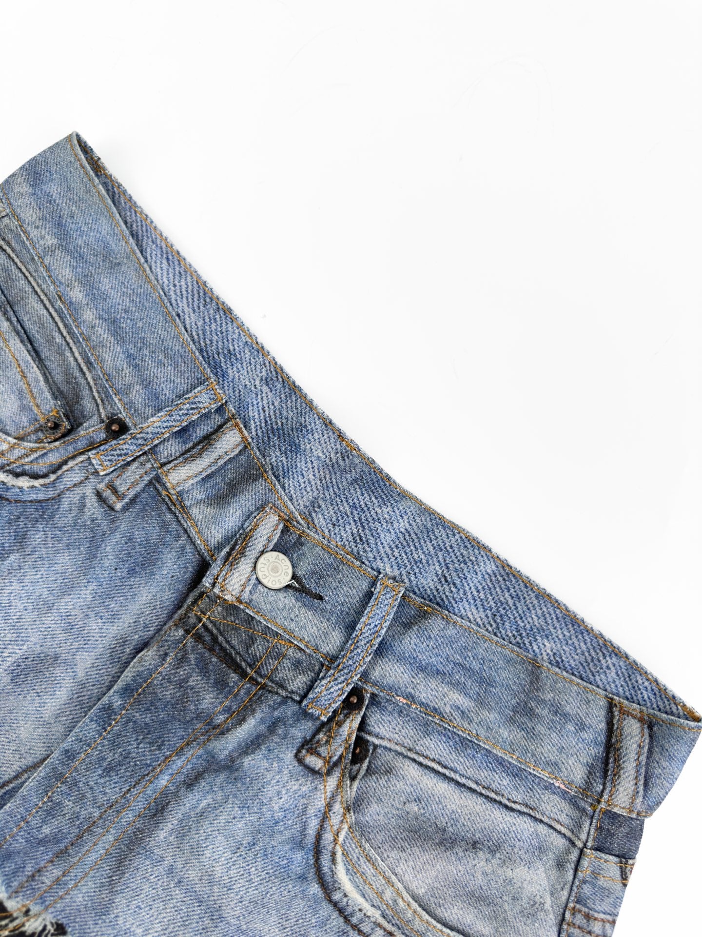 2026 Women's Acn Optical Illusion Striped Dyed Jeans (FF715)