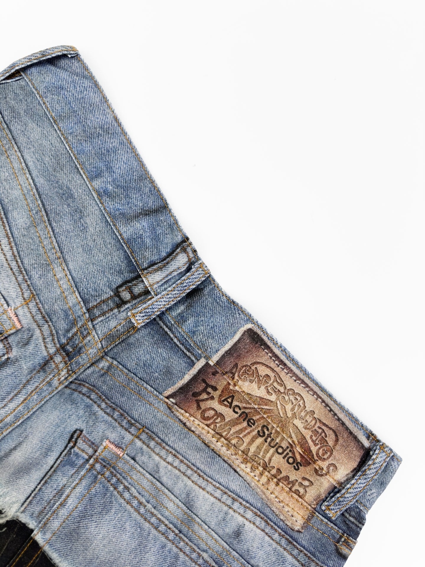 2026 Women's Acn Optical Illusion Striped Dyed Jeans (FF715)
