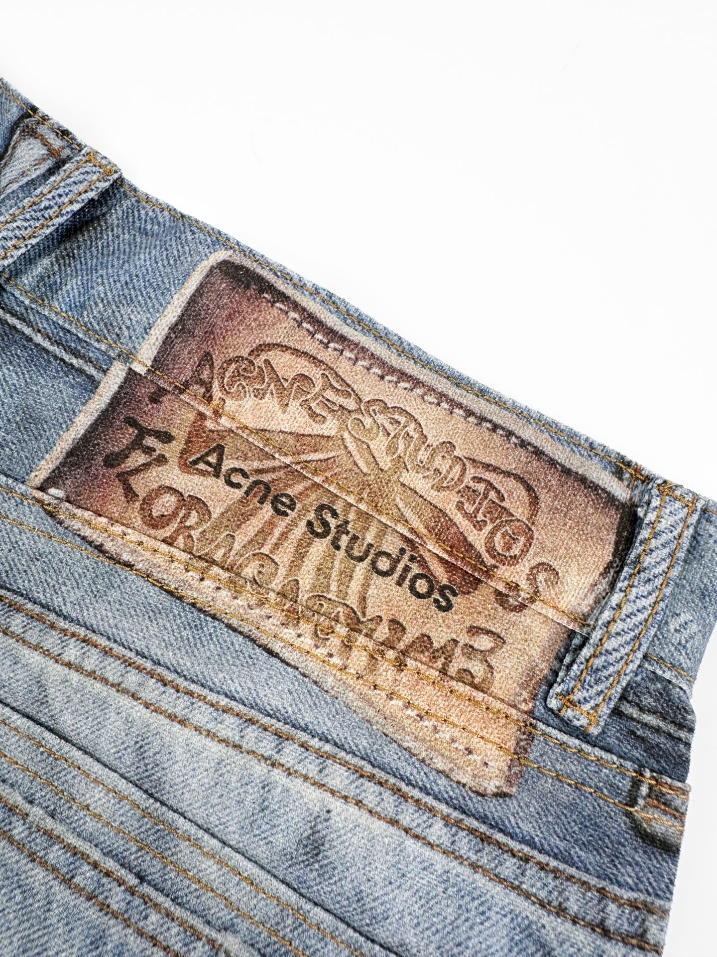 2026 Women's Acn Optical Illusion Striped Dyed Jeans (FF715)