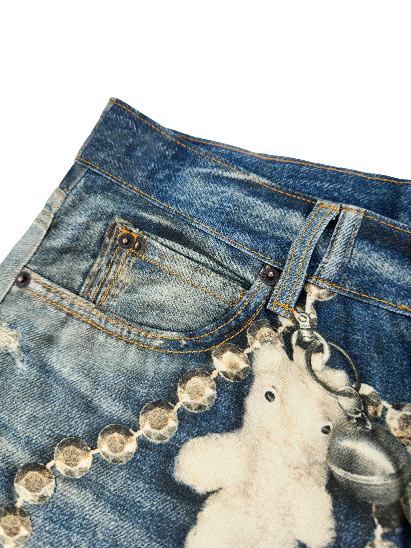 2026 New Acn Optical Illusion Print Distressed Denim Trousers (BB851-C05)
