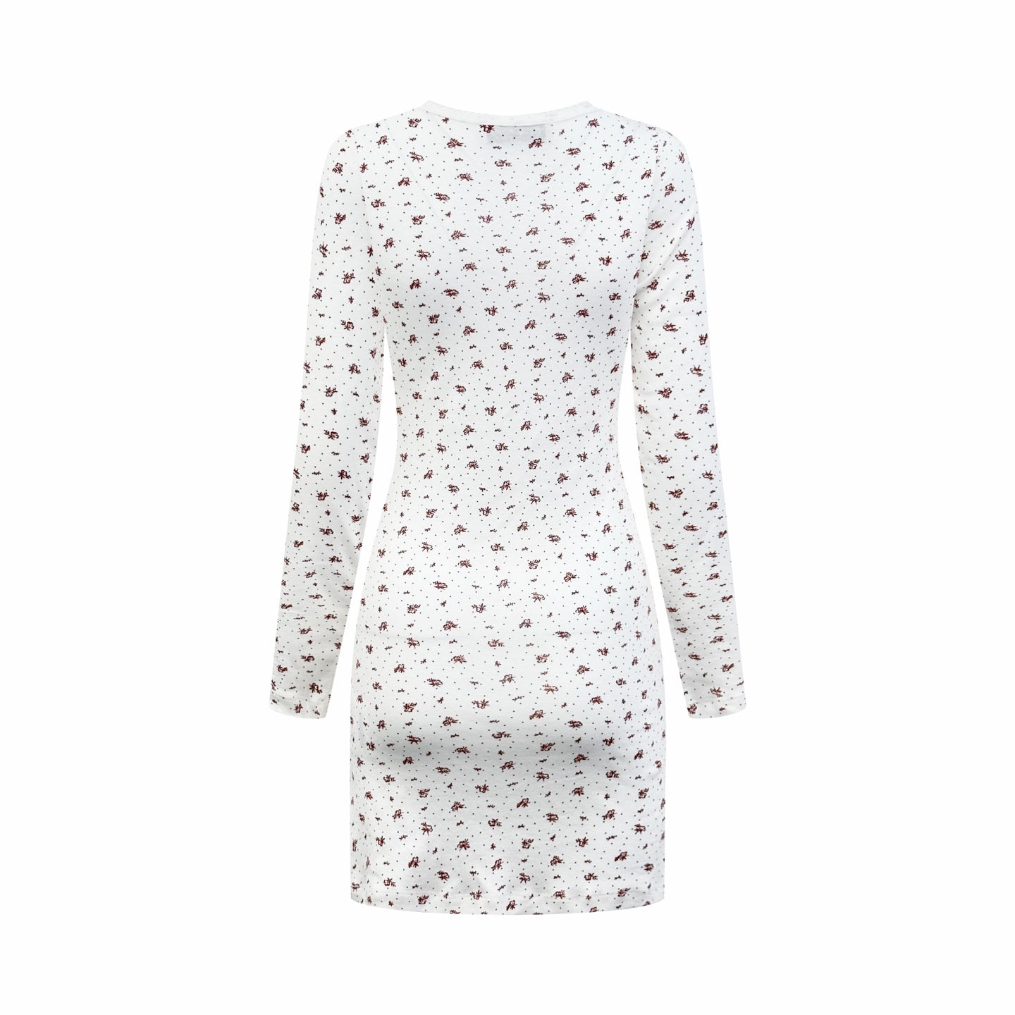 2026 Women’s MM Floral Long-Sleeved Dress (FF746)