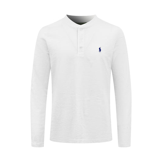 2026 New RL Embroidered Henley-neck Long-sleeved Top (CC977-A35)