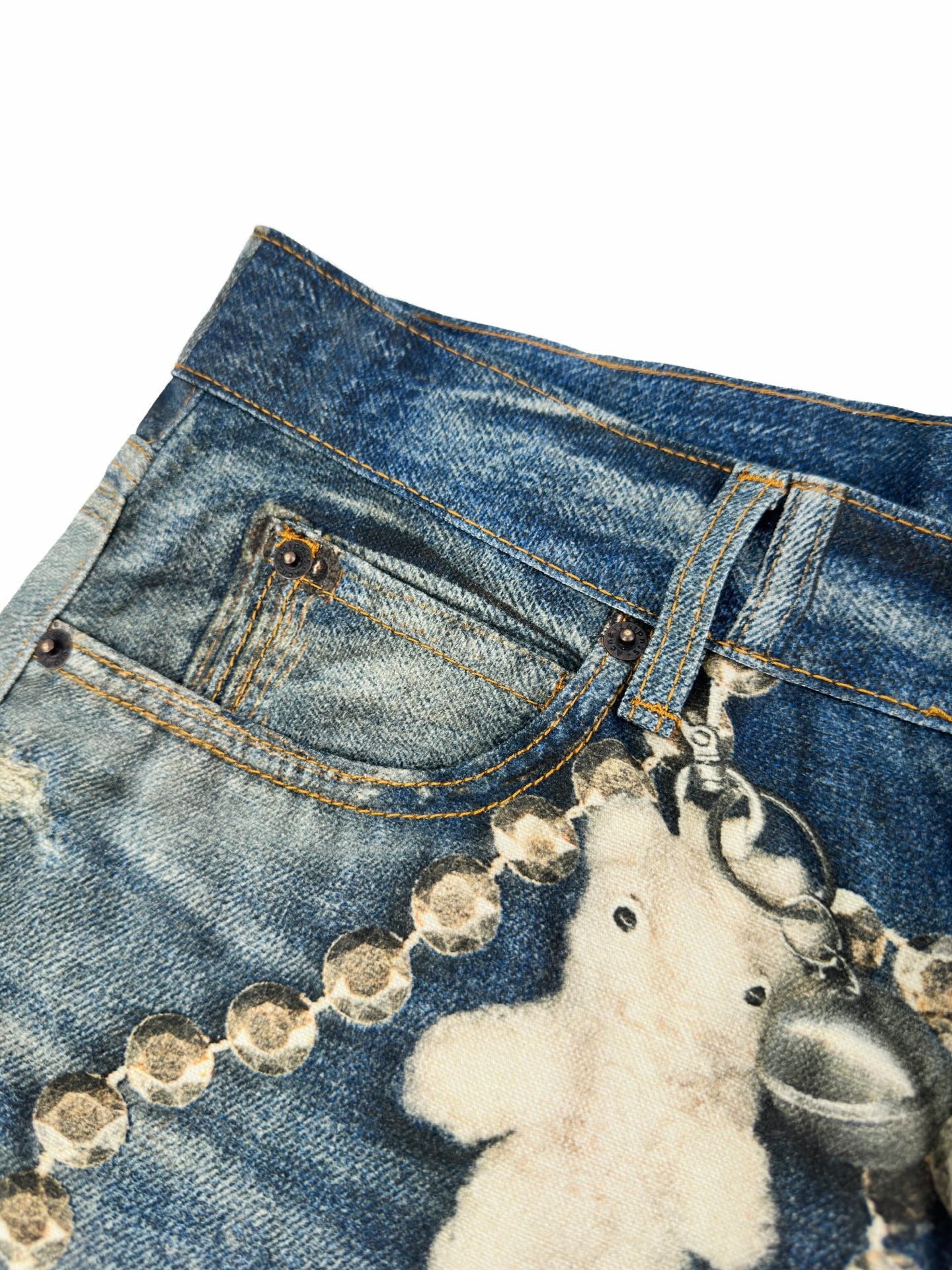 2026 Women's Acn Optical Illusion Striped Dyed Jeans (EE416)