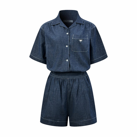 2026 Women’s Triangle Brand Denim Dress (DD121)