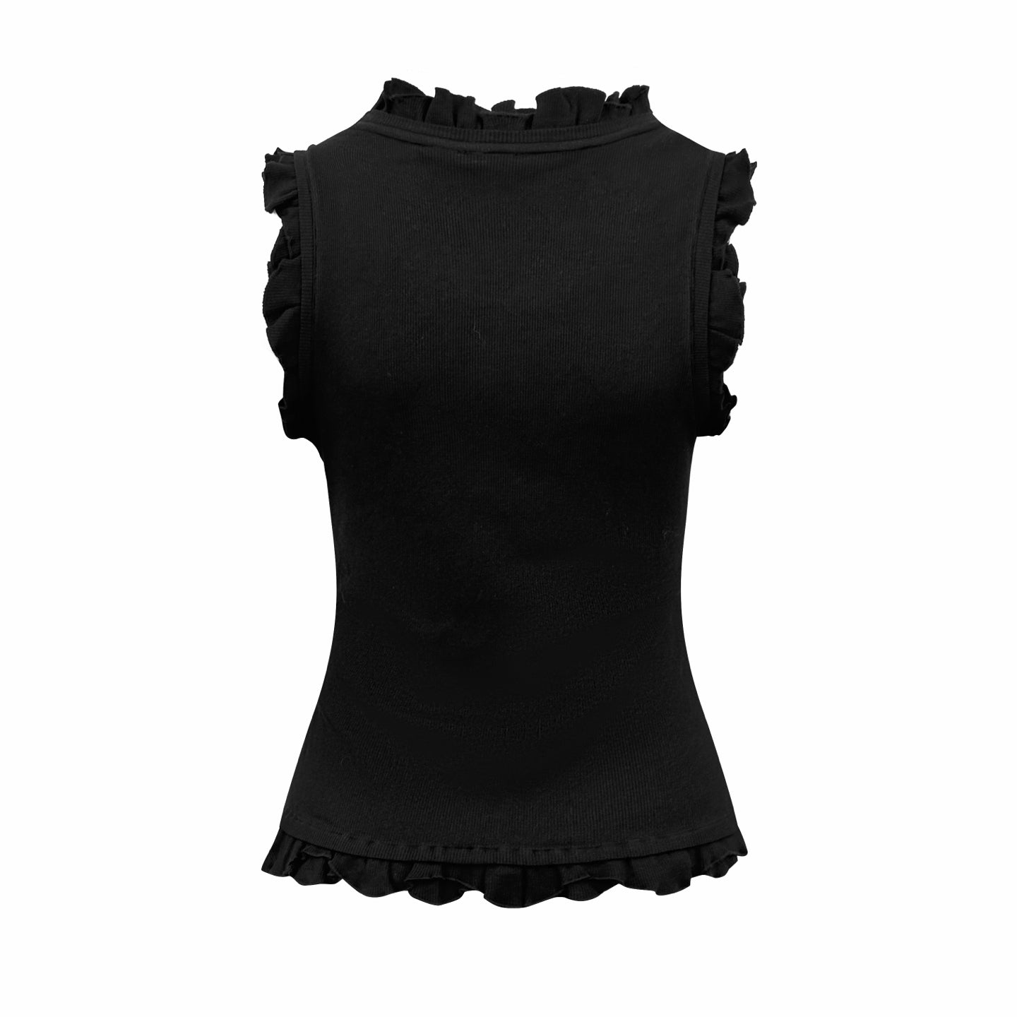 2026 Women’s Way Embroidered Ruffle Tank Top (DD129)
