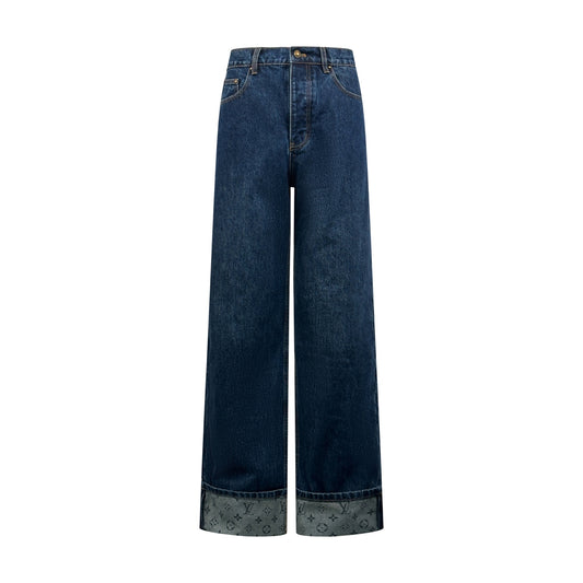 2026 New LY Logo Cuffed Jeans (BB866-B70)