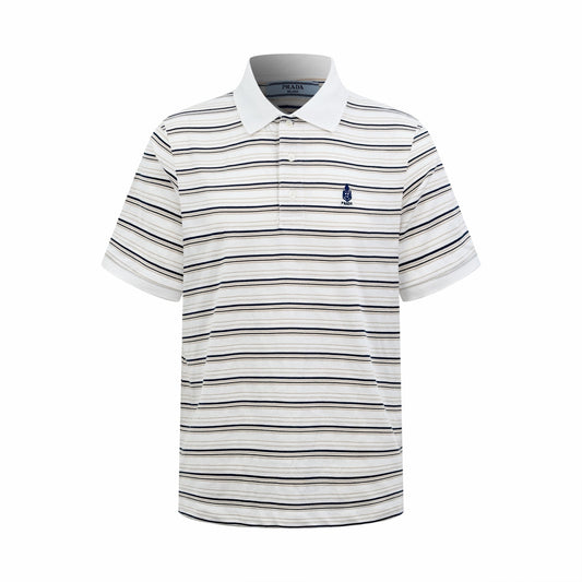 2026 Women's Triangle Brand Striped Embroidered Polo Shirt (FF752)