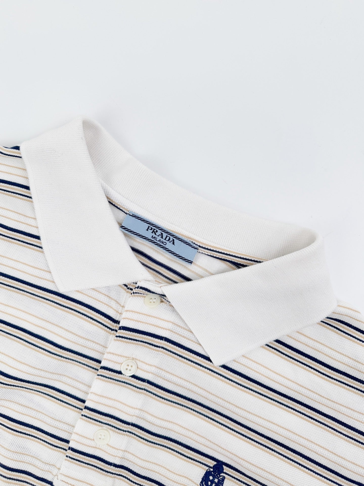 2026 New Triangle Brand Logo Striped Polo Shirt (CC992-A60)