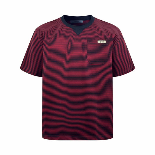 2026 New Triangle Brand Striped Pocket Short-Sleeve Shirt (CC939-A25)