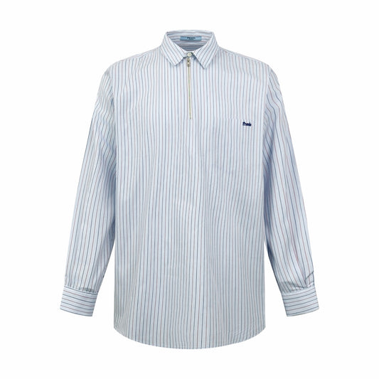 2026 Women's Triangle Brand Logo Striped Half-Zip Shirt (FF733)