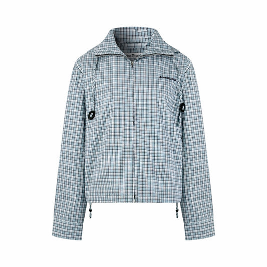 2026 Women's Acn Embroidered Checkered Hooded Jacket (FF762)