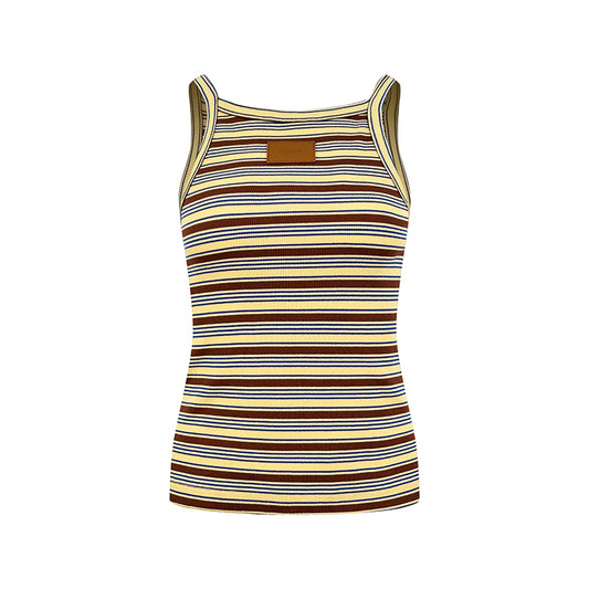2026 Women's FF Leather Striped Tank Top (EE443)