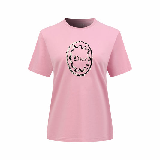 2026 Women's CD Embroidered Short Sleeve (DD168)