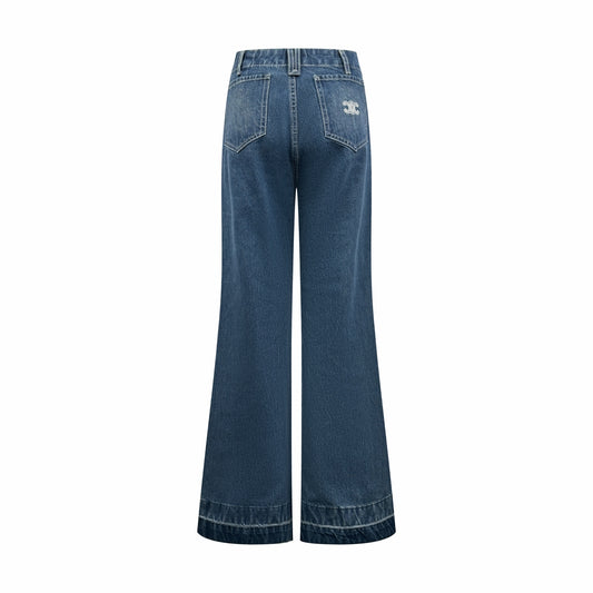 2026 Women's Ce Logo Flared Denim Jeans (EE427)
