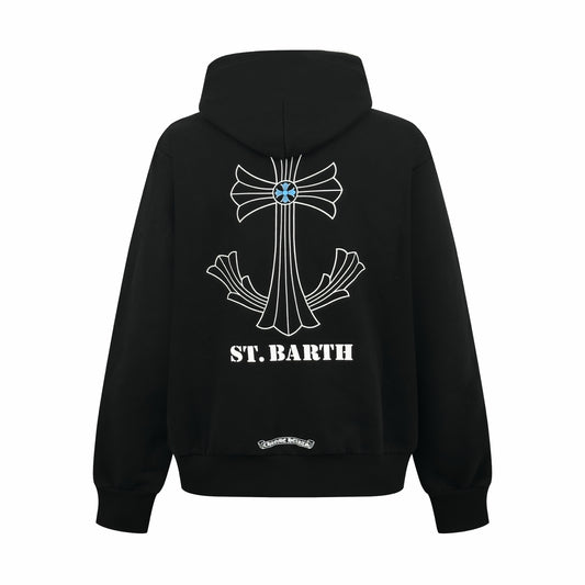 2026 Women's CH Cross-Design Printed Hooded Sweatshirt (DD158)